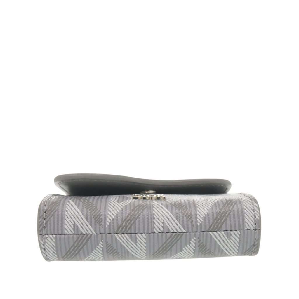 Dior Coated Canvas CD Diamond Saddle Card Holder Silver Very good - Inside View