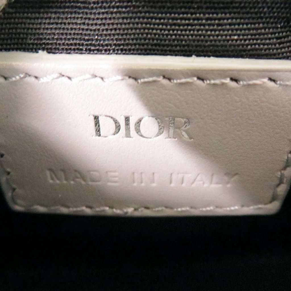 Dior Coated Canvas CD Diamond Saddle Card Holder Silver Very good - Box View