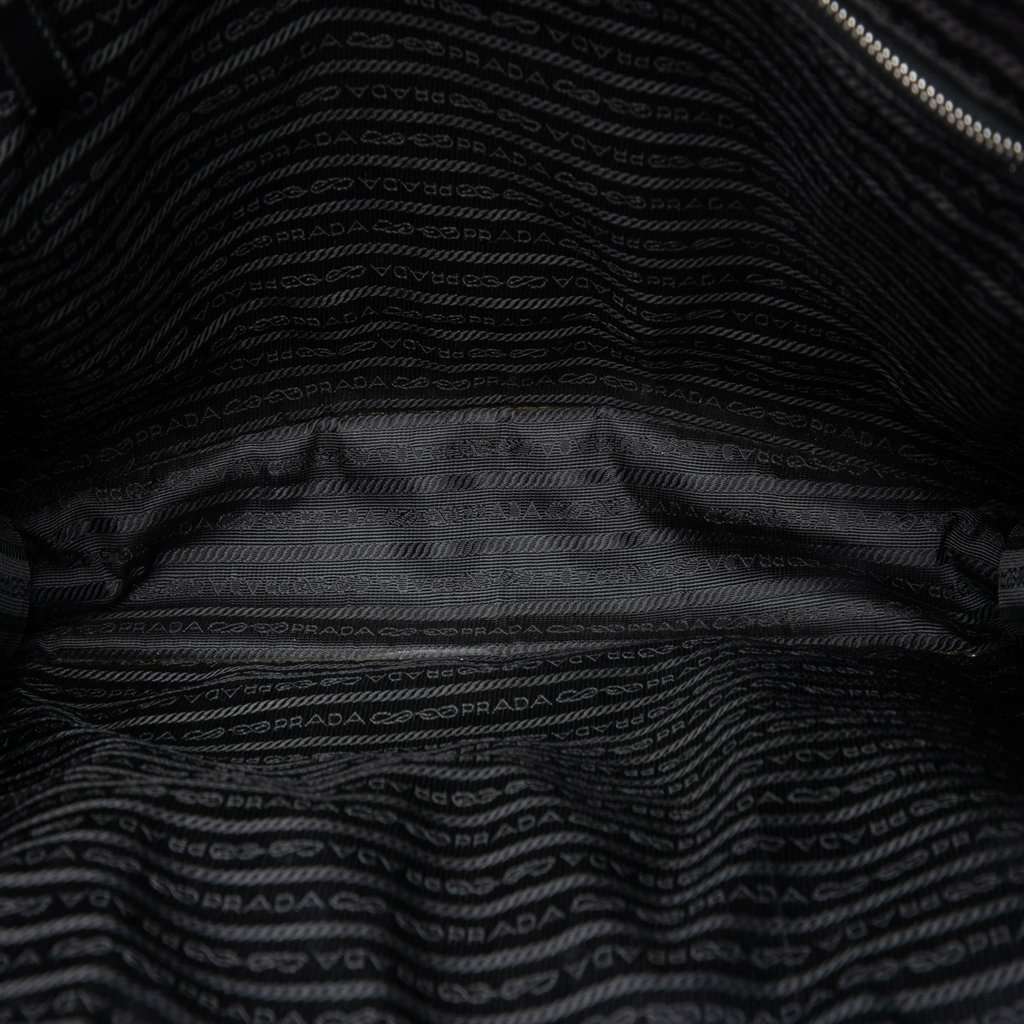 Prada Saffiano Cuir Travel Front Zip Pocket Briefcase Black Leather Very good condition - Model View