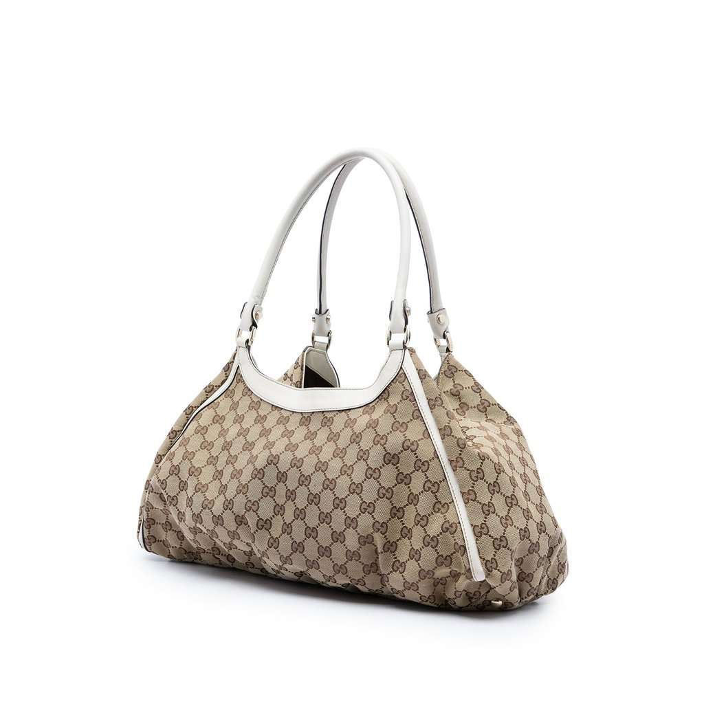 Gucci GG Canvas Abbey D Ring Shoulder Bag Beige Very good condition - Back View