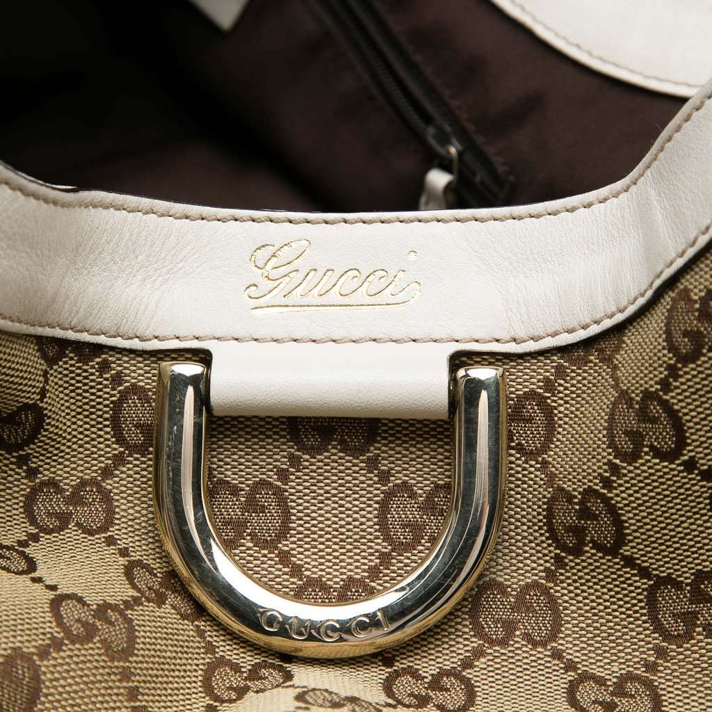 Gucci GG Canvas Abbey D Ring Shoulder Bag Beige Very good condition - Box View