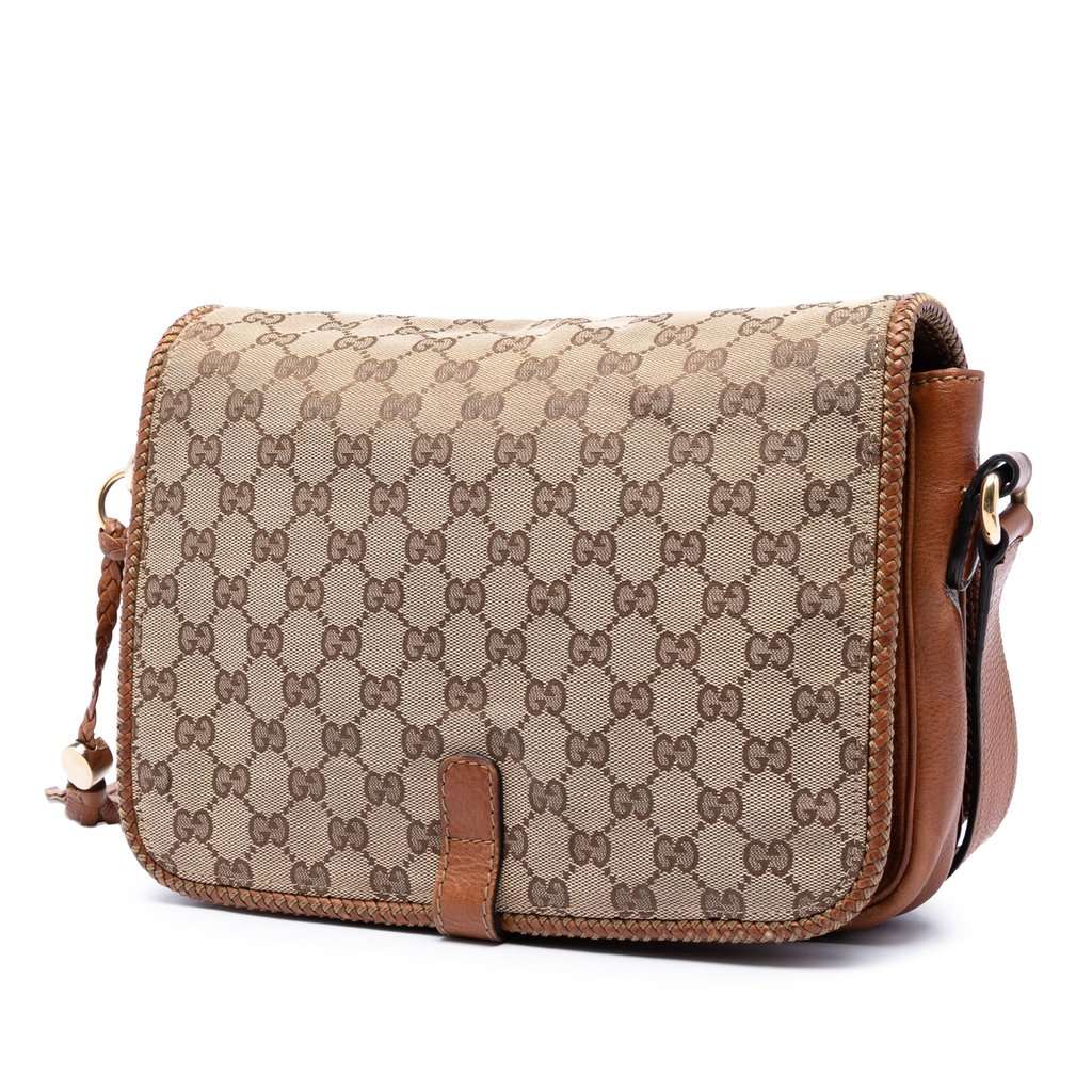 Gucci GG Canvas Marrakech Crossbody Beige Very good - Back View