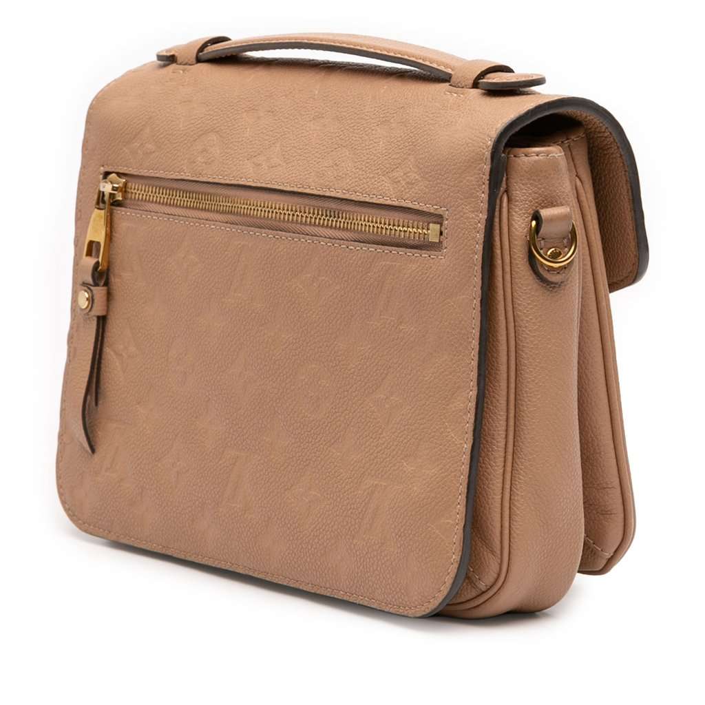 Louis Vuitton Monogram Empreinte Pochette Metis Beige Leather Very good condition - Back View