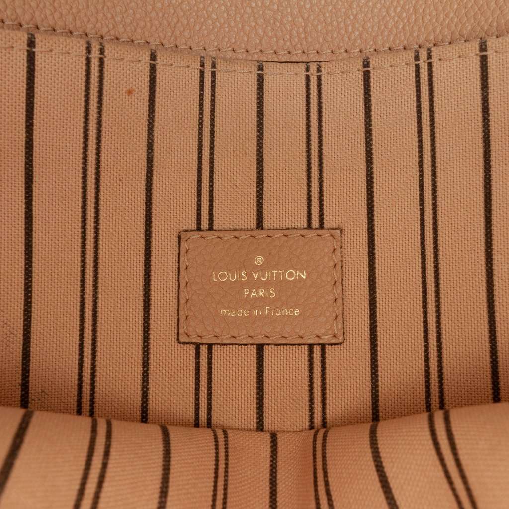 Louis Vuitton Monogram Empreinte Pochette Metis Beige Leather Very good condition - Box View