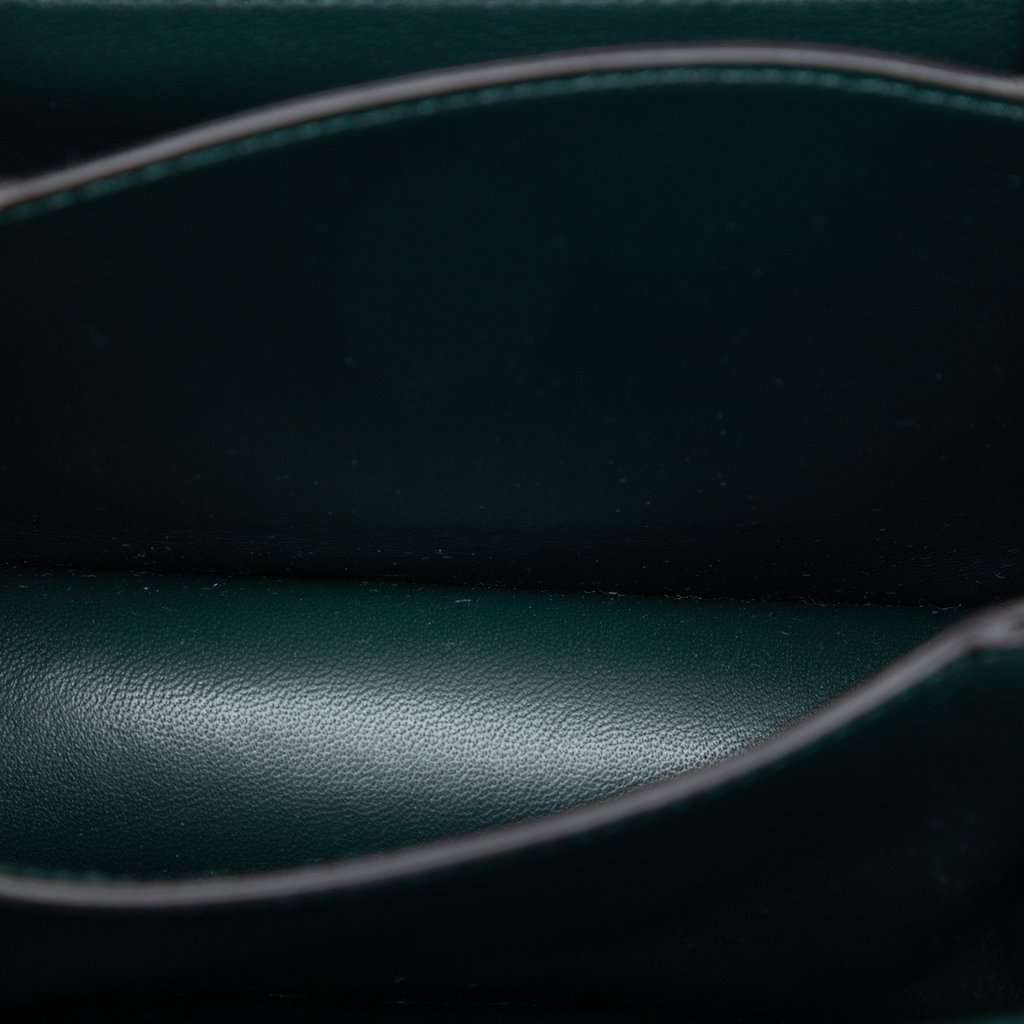 Celine Small Calfskin Classic Box Green Leather Very good - Box View