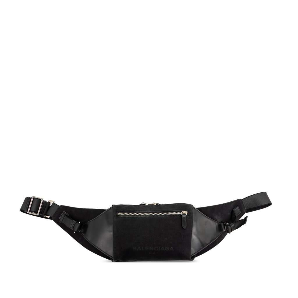 Balenciaga Canvas and Leather Neo Lift Belt Bag Black Very good condition - Front View