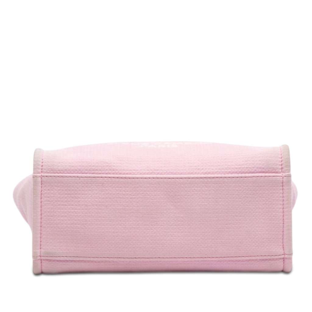 Chanel Small Canvas Deauville Tote Pink Very good - Inside View