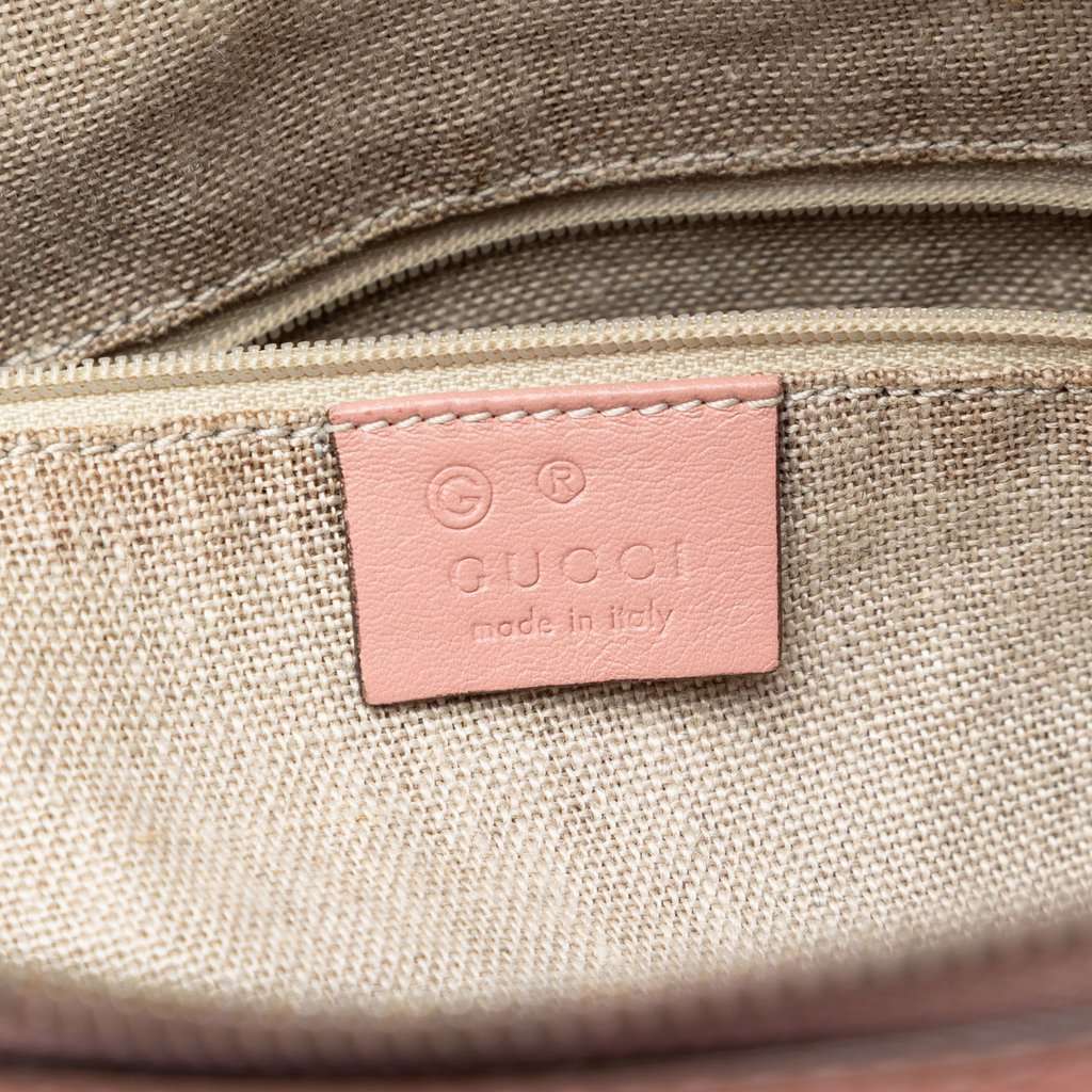 Gucci Large Microguccissima Dome Satchel Pink Leather Very good condition - Box View
