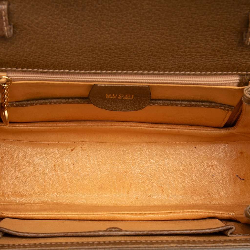 Gucci Small Grained Calfskin Bamboo Night Brown Leather Very good condition - Model View