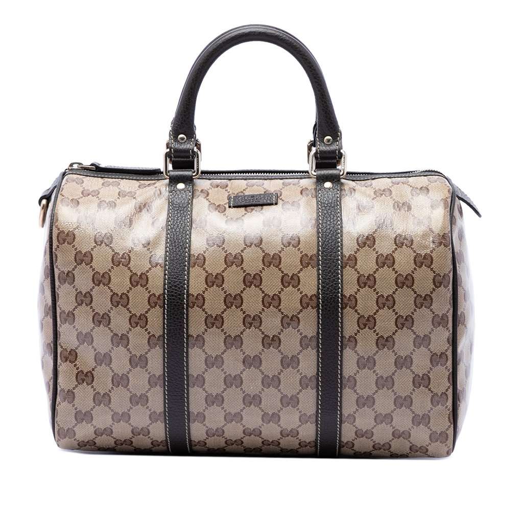 Gucci Medium GG Crystal Joy Boston Bag Beige Very good - Front View