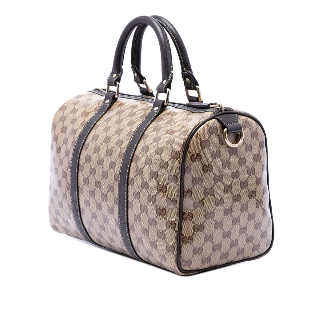 Gucci Medium GG Crystal Joy Boston Bag Beige Very good - Back View