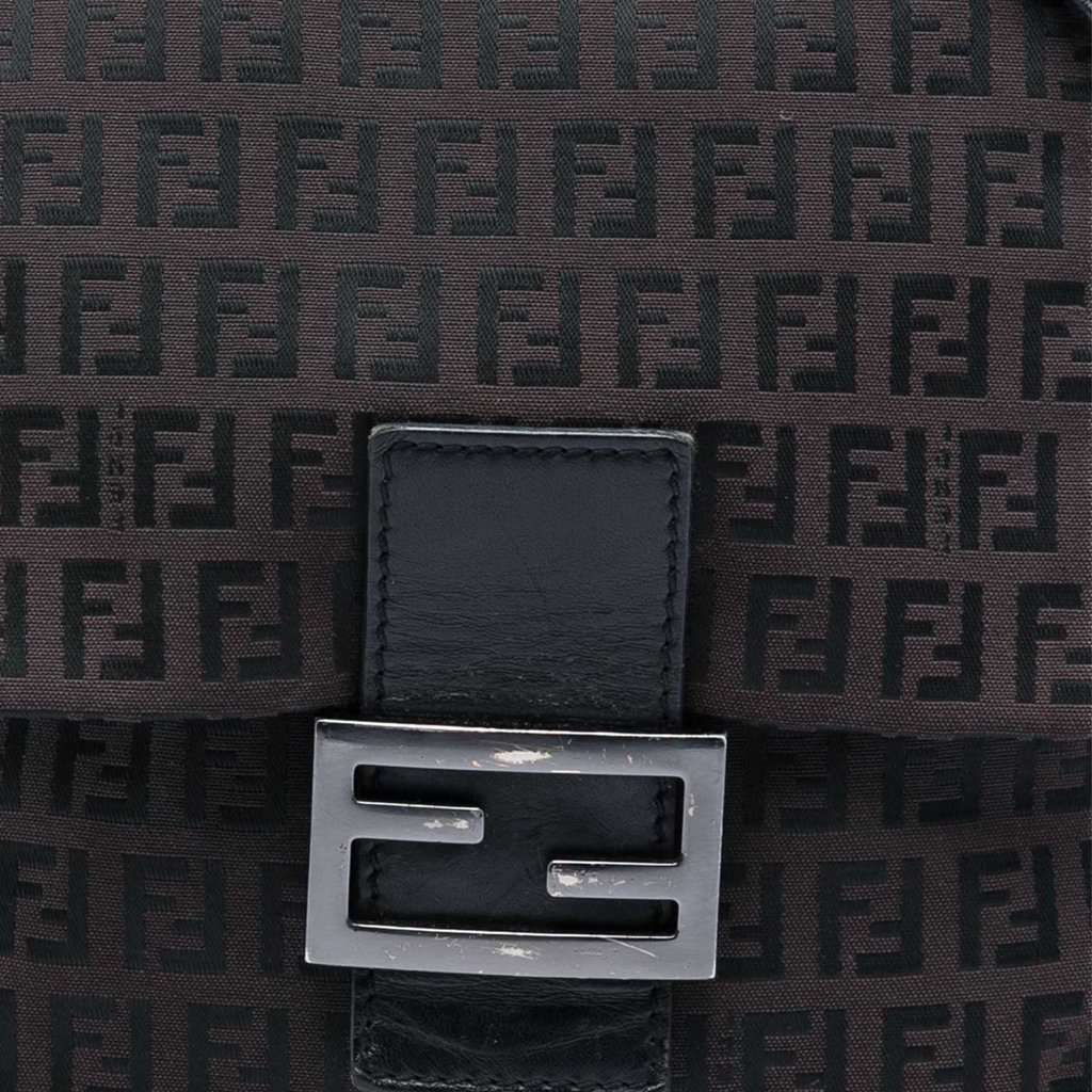 Fendi Zucchino Canvas Crossbody Brown Very good - Box View