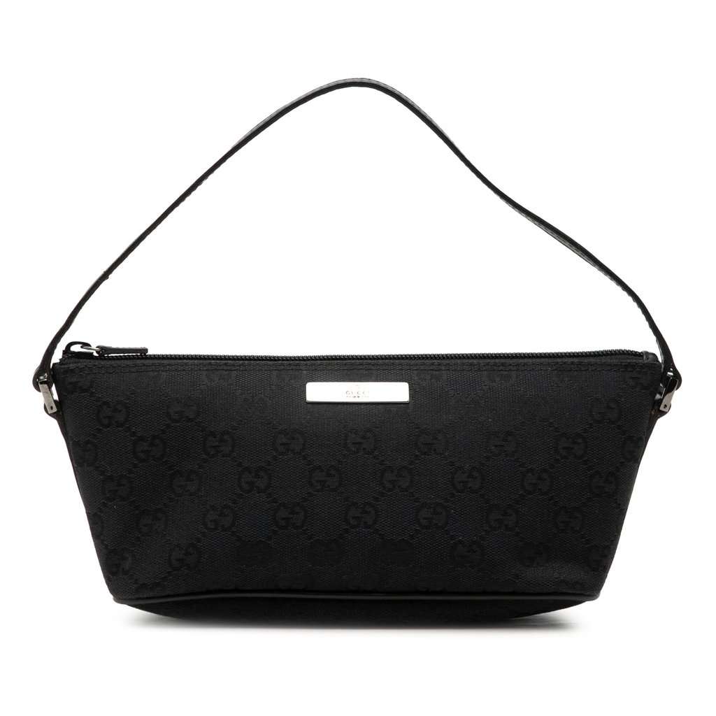 Gucci GG Canvas Boat Black Very good - Front View