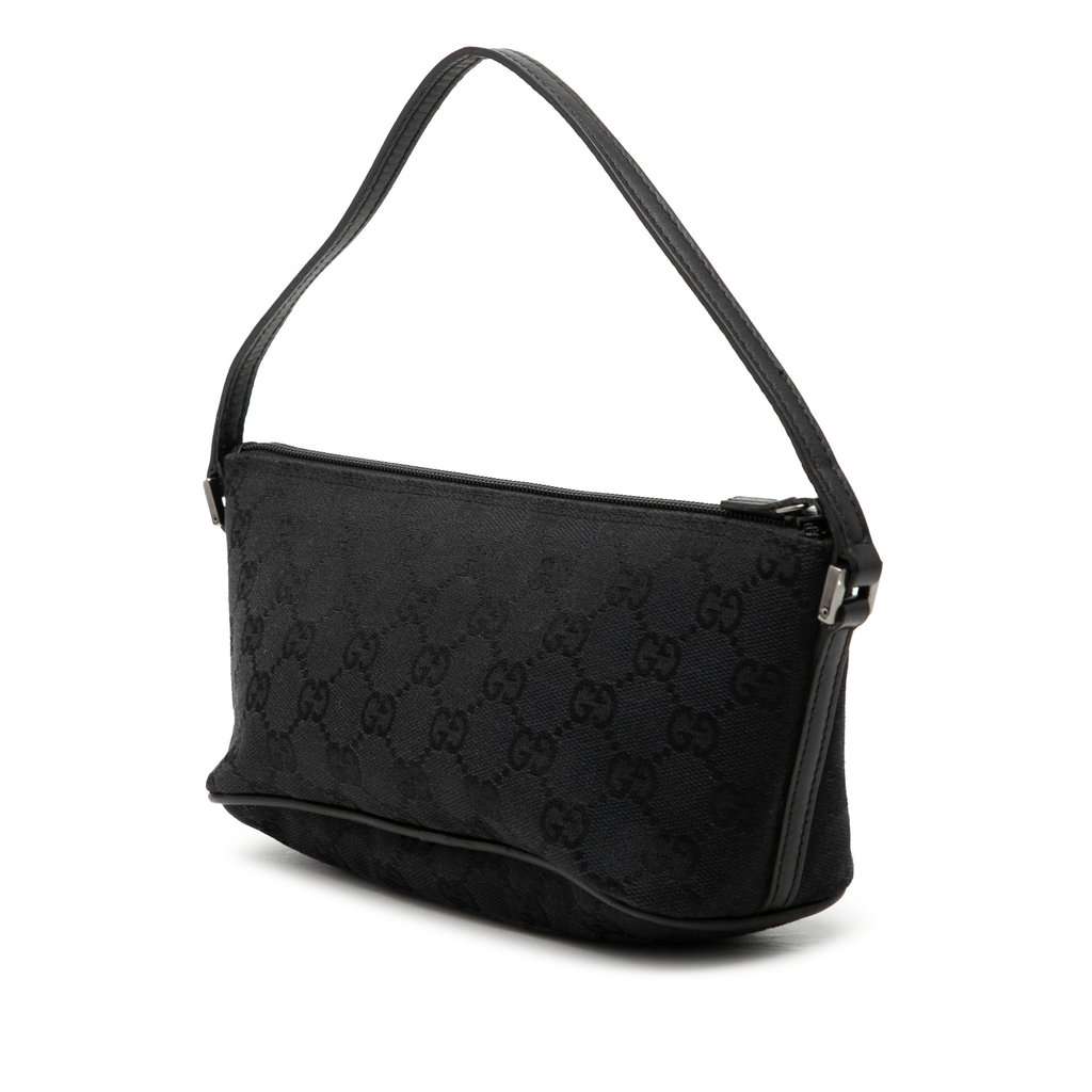 Gucci GG Canvas Boat Black Very good - Back View