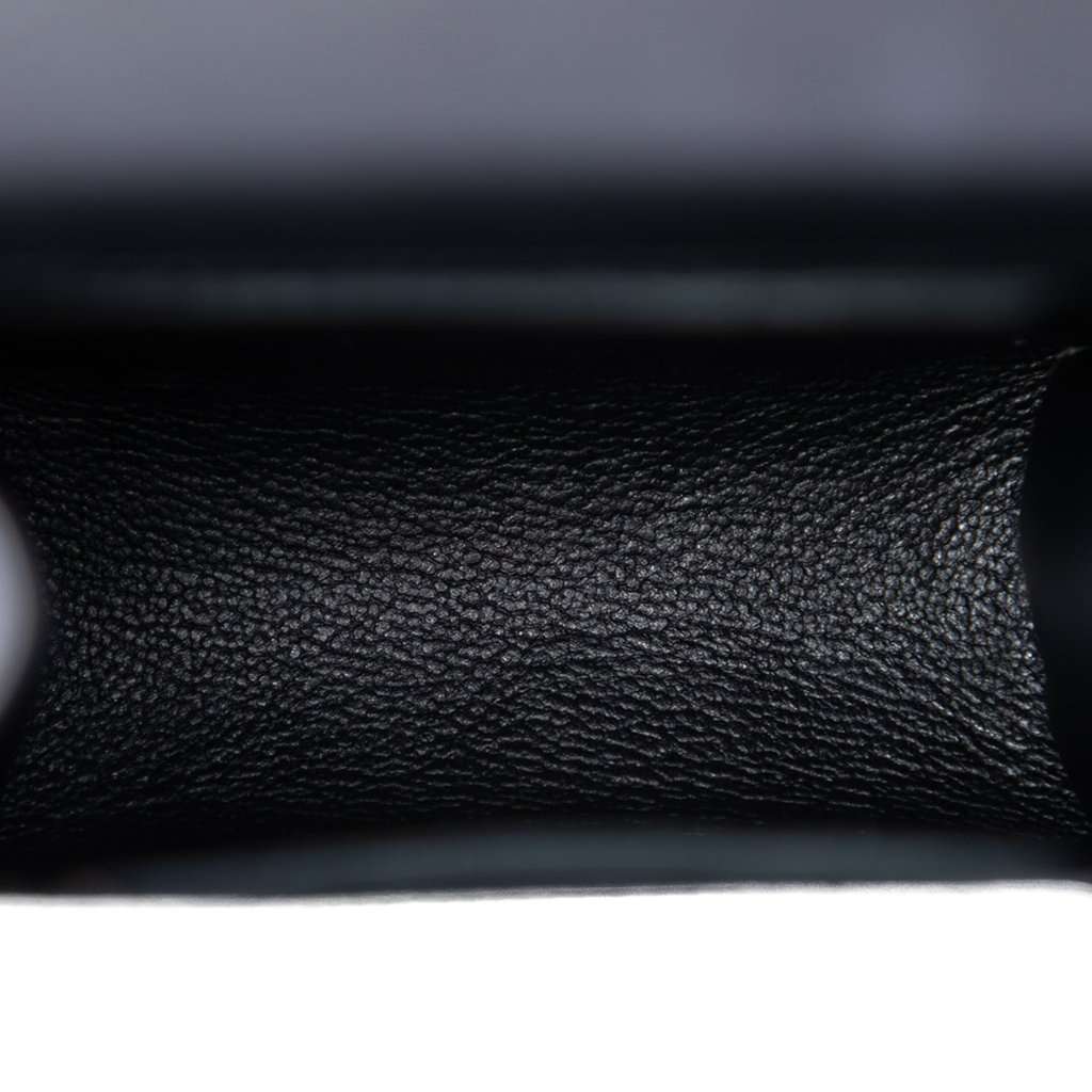 Chanel CC Quilted Caviar Phone Holder with Chain Black Leather Very good - Model View