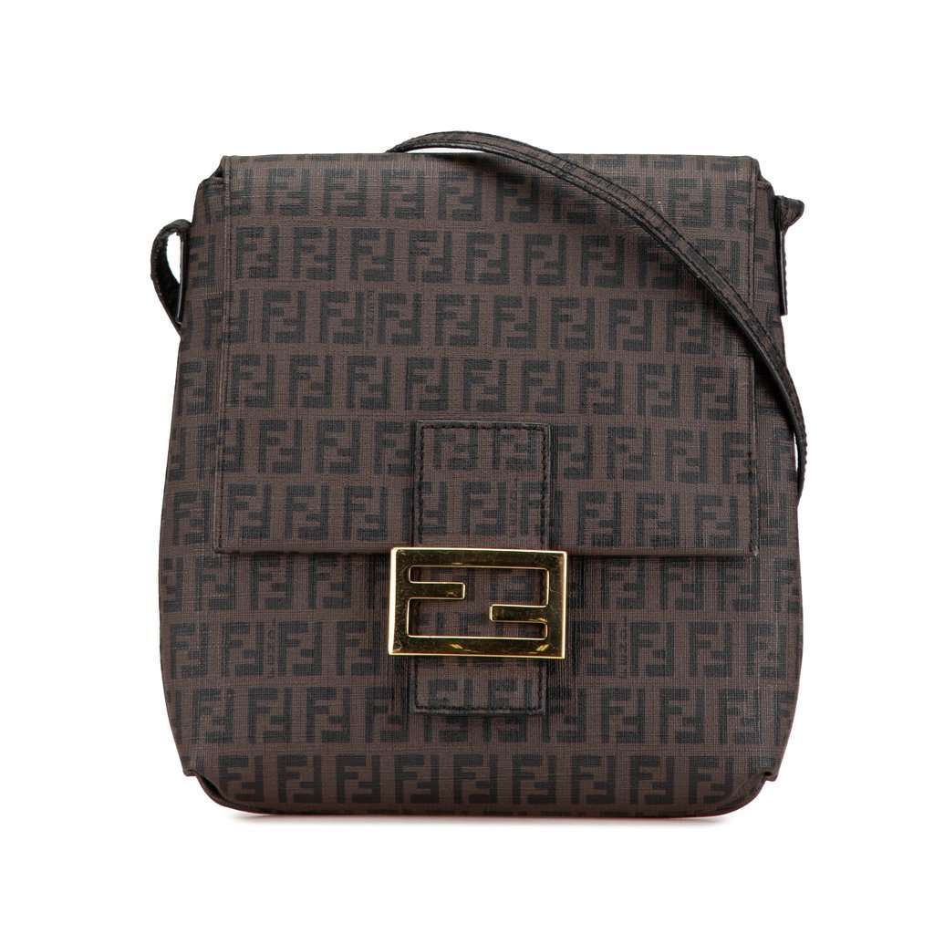 Fendi Zucchino Spalmati Crossbody Brown Very good - Front View