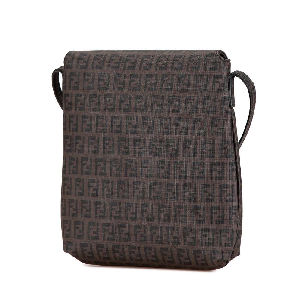 Fendi Zucchino Spalmati Crossbody Brown Very good - Back View