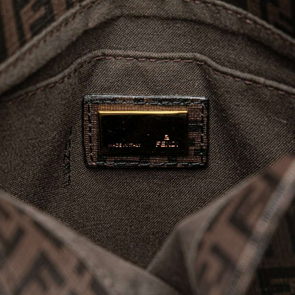 Fendi Zucchino Spalmati Crossbody Brown Very good - Box View