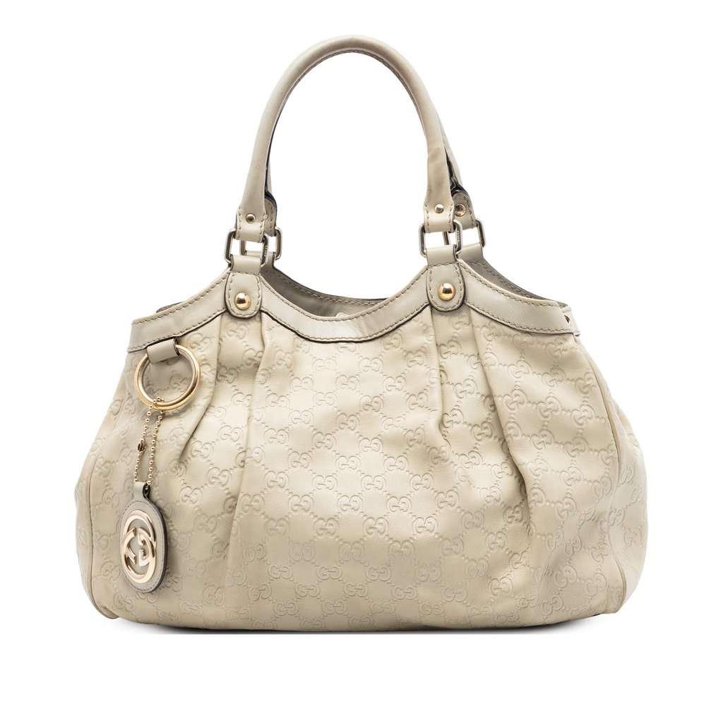 Gucci Medium Guccissima Sukey Tote Brown Leather Very good condition - Front View