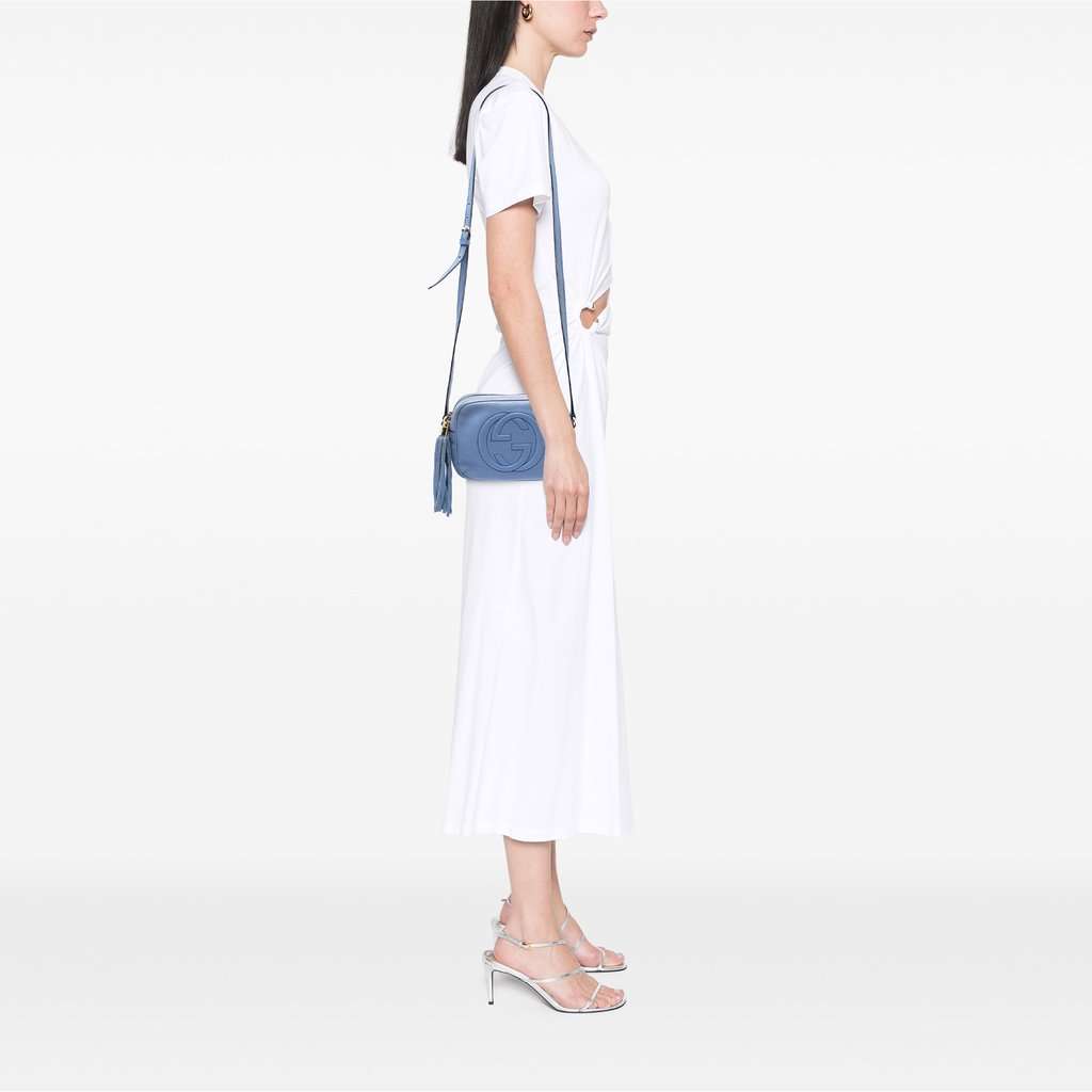 Gucci Calfskin Soho Disco Crossbody Blue Leather Very good condition - Box View