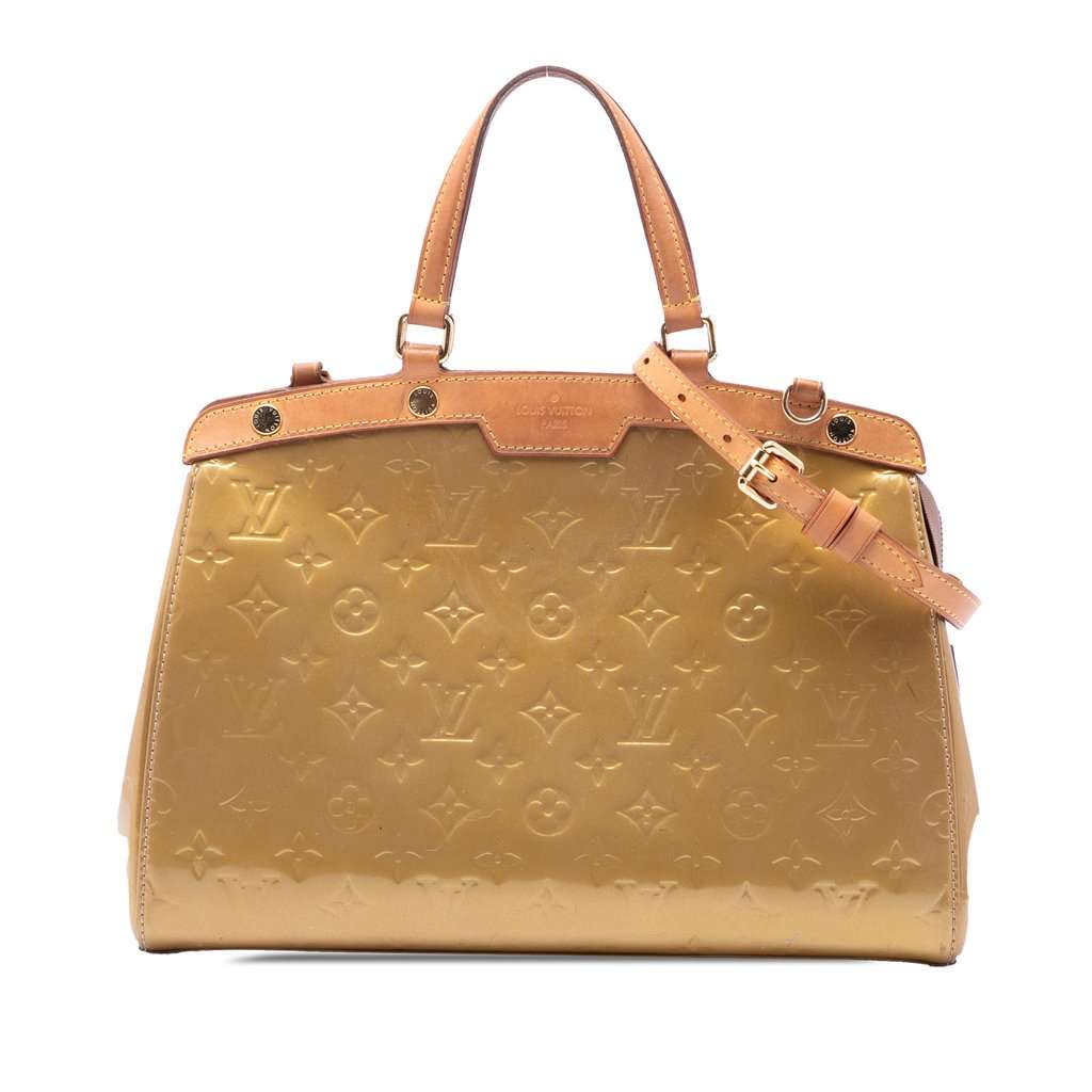 Louis Vuitton Monogram Vernis Brea MM Gold Leather Very good condition - Front View