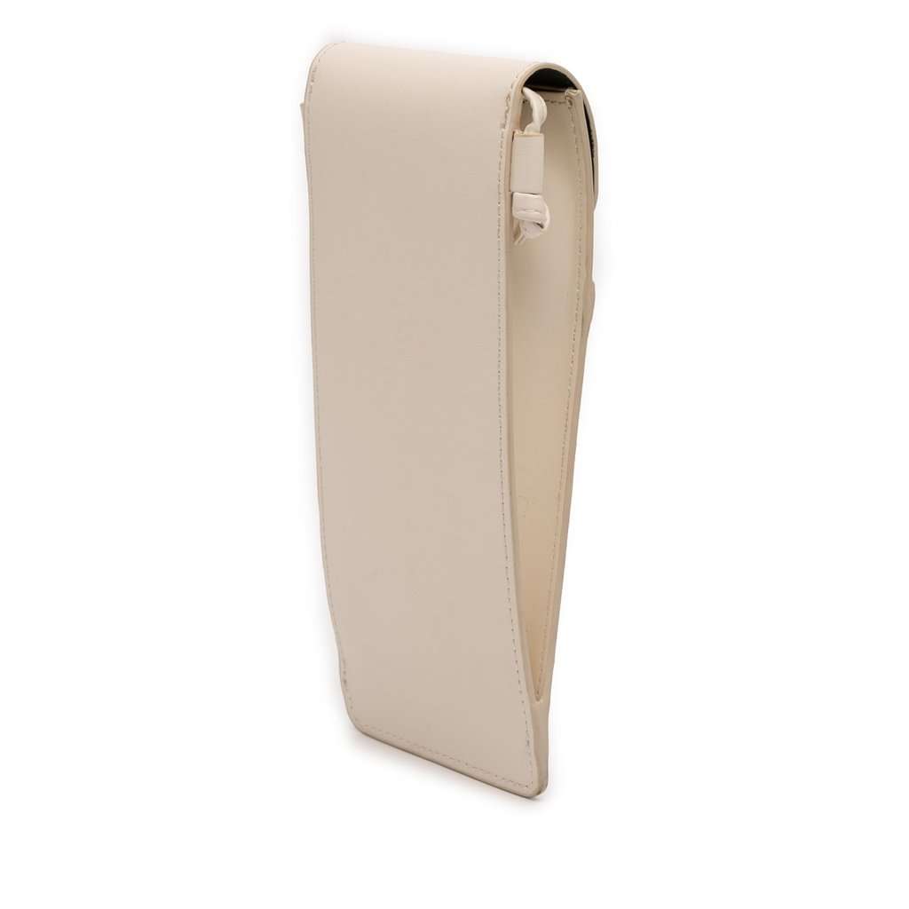 Celine Smooth Calfskin Sunglasses Pouch White Leather Very good condition - Back View