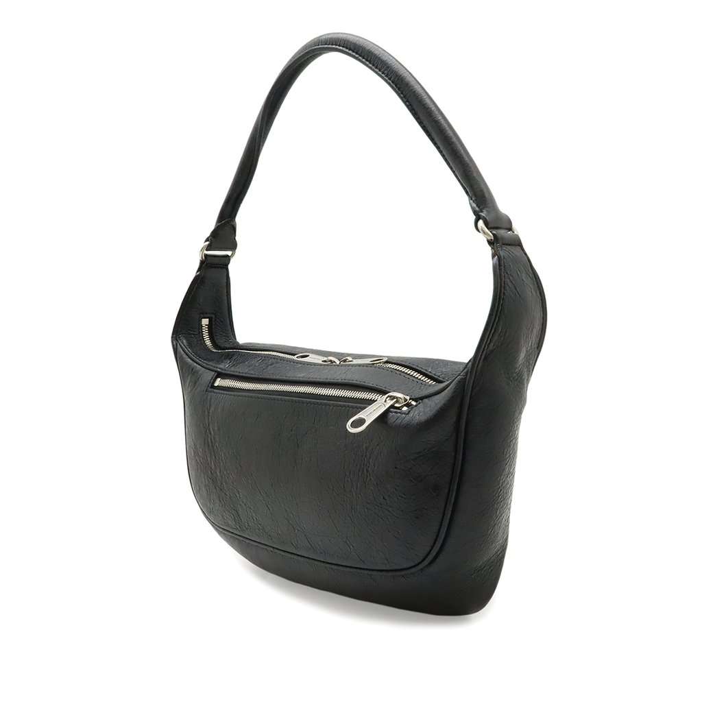 Balenciaga Medium Lambskin Arena Raver Bag Black Leather Very good condition - Back View