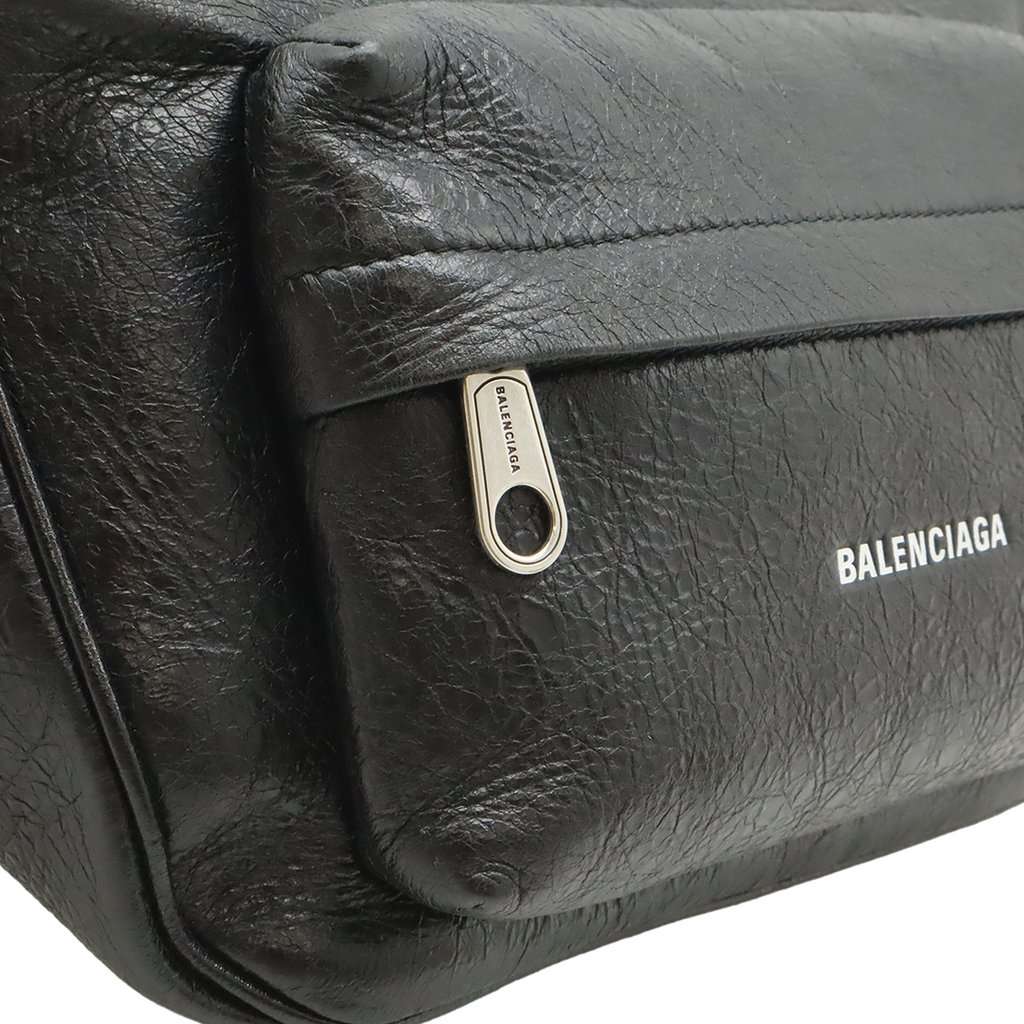Balenciaga Medium Lambskin Arena Raver Bag Black Leather Very good condition - Box View