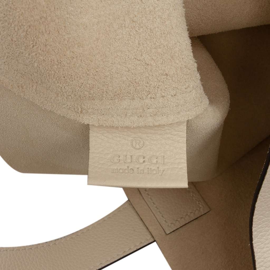 Gucci Leather Logo Tote Brown Leather Very good - Box View