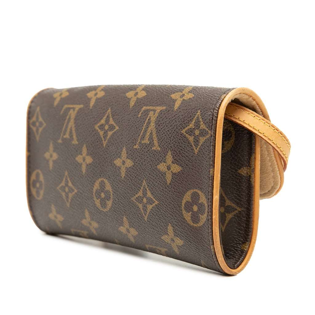 Louis Vuitton Monogram Pochette Twin PM Brown Good - Back View