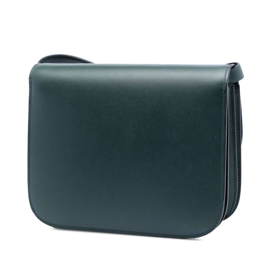 Celine Medium Calfskin Classic Box Green Leather Very good - Back View