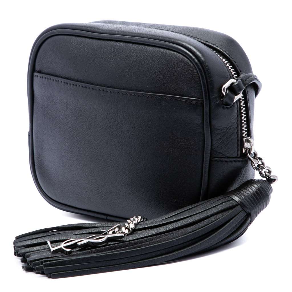 Saint Laurent Mini Embroidered Nappa Love Blogger Camera Bag Black Leather Good - Back View
