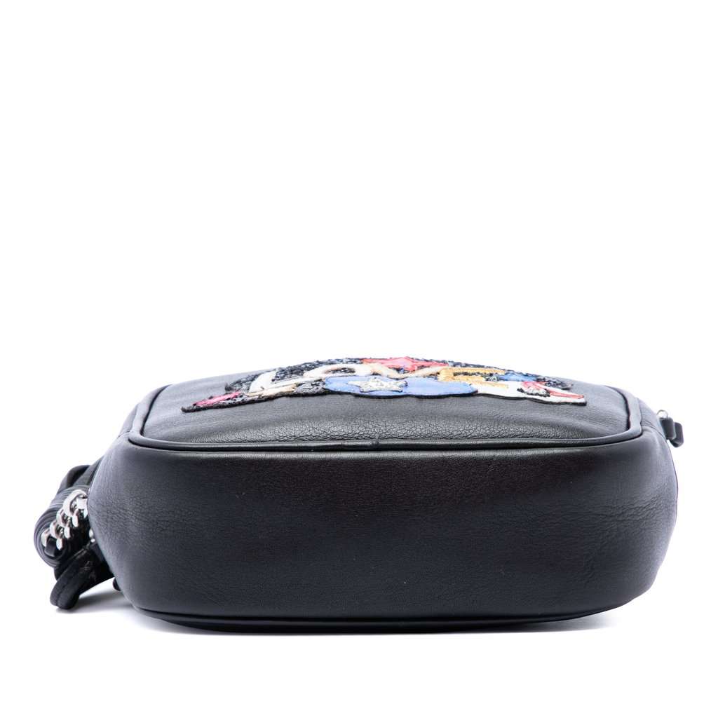 Saint Laurent Mini Embroidered Nappa Love Blogger Camera Bag Black Leather Good - Inside View