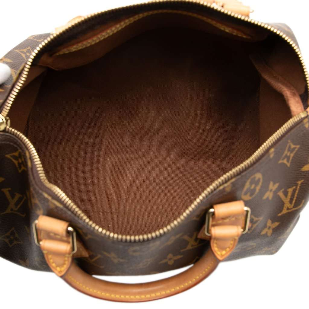 Louis Vuitton Monogram Speedy 30 Brown Good - Model View