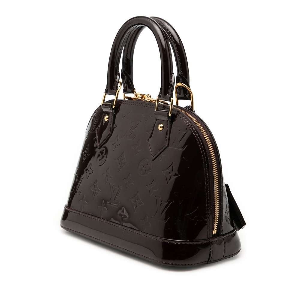 Louis Vuitton Monogram Vernis Alma BB Purple Leather Very good condition - Back View