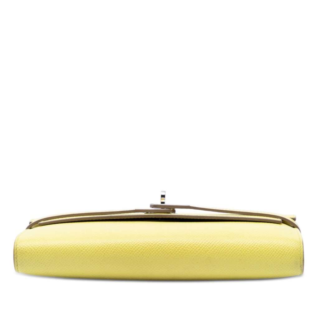 Hermès Epsom Kelly Longue Wallet Yellow Leather Very good condition - Inside View