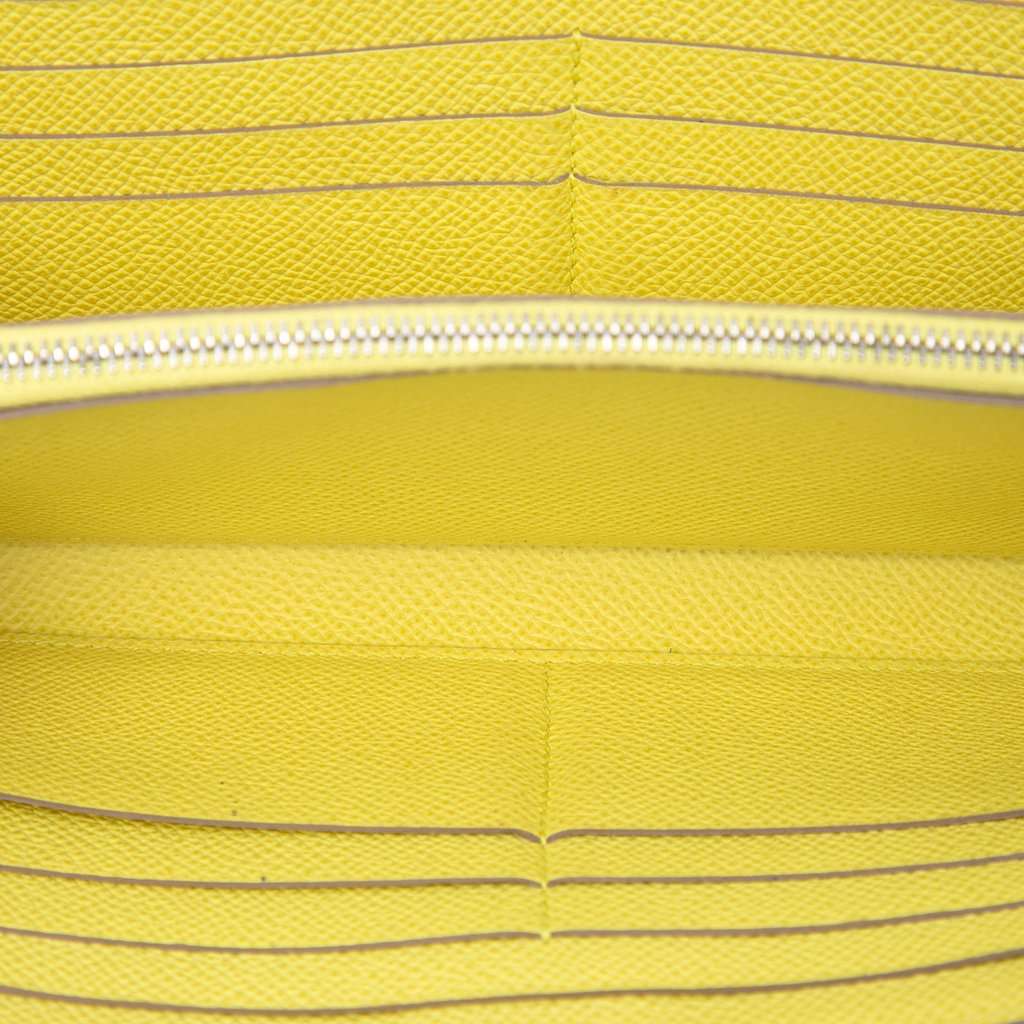 Hermès Epsom Kelly Longue Wallet Yellow Leather Very good condition - Model View