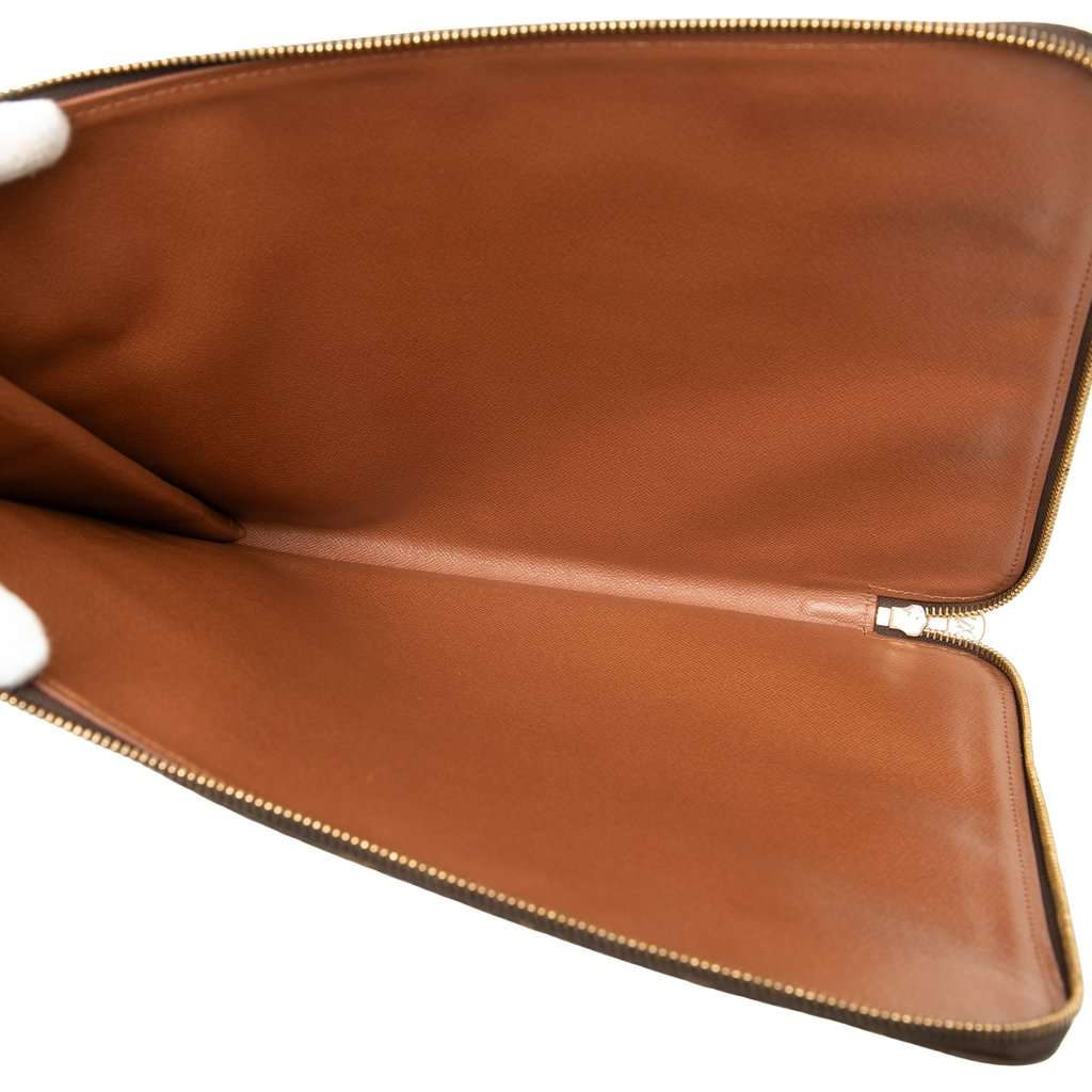Louis Vuitton Monogram Poche Documents Portfolio 30 Brown Very good - Model View