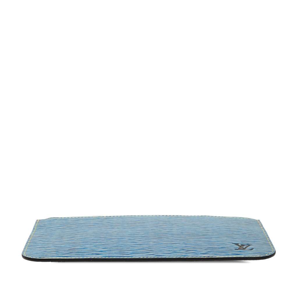 Louis Vuitton Epi Denim Neverfull Pouch Blue Leather Very good - Inside View