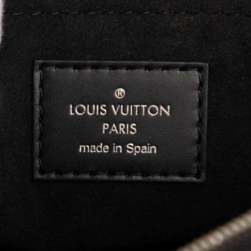 Louis Vuitton Epi Denim Neverfull Pouch Blue Leather Very good - Box View
