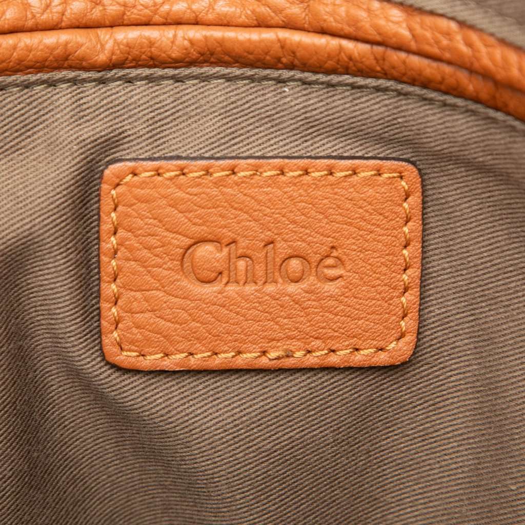 Chloé Medium Pebbled Calfskin Marcie Satchel Brown Leather Very good condition - Box View