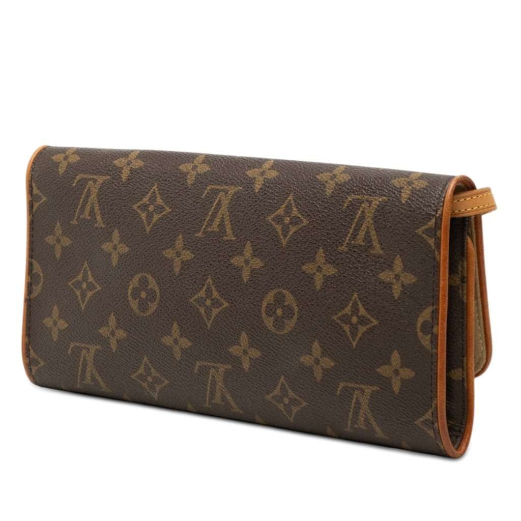 Louis Vuitton Monogram Pochette Twin GM Brown Very good condition - Back View