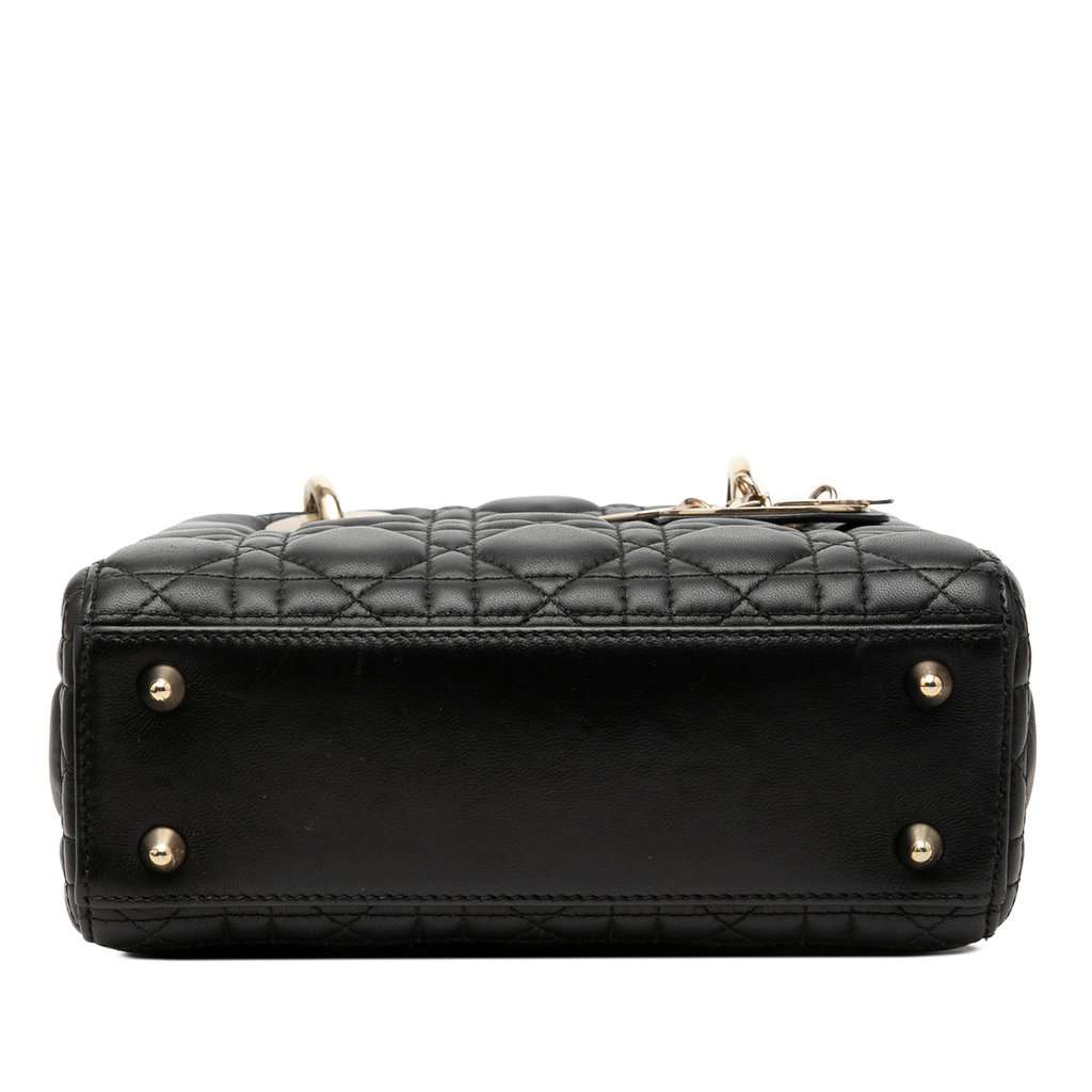 Dior Small Lambskin Cannage My ABCDior Lady Dior Black Leather Very good condition - Inside View