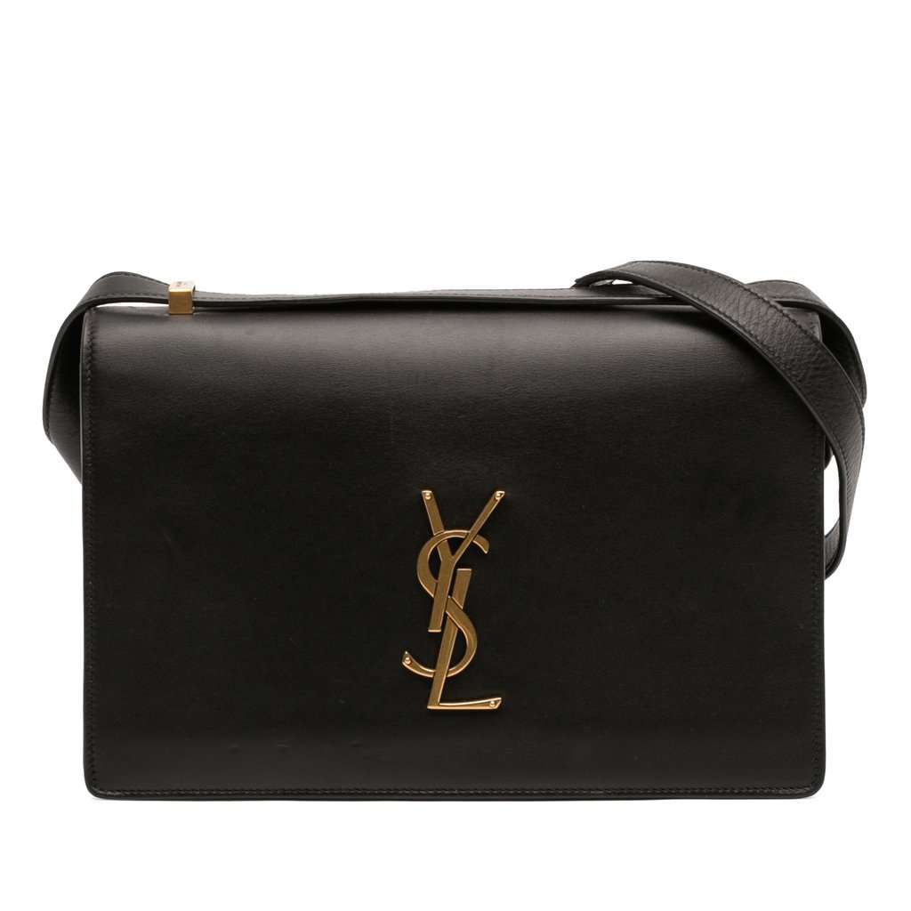 Saint Laurent Small Calfskin Dylan Crossbody Black Leather Very good - Front View