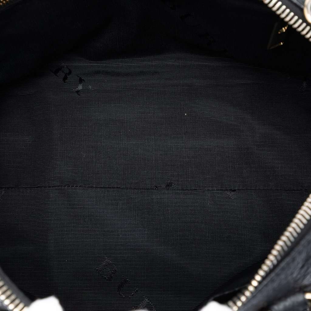 Burberry Small Heritage Grain Leather Gladstone Satchel Black Leather Very good condition - Model View