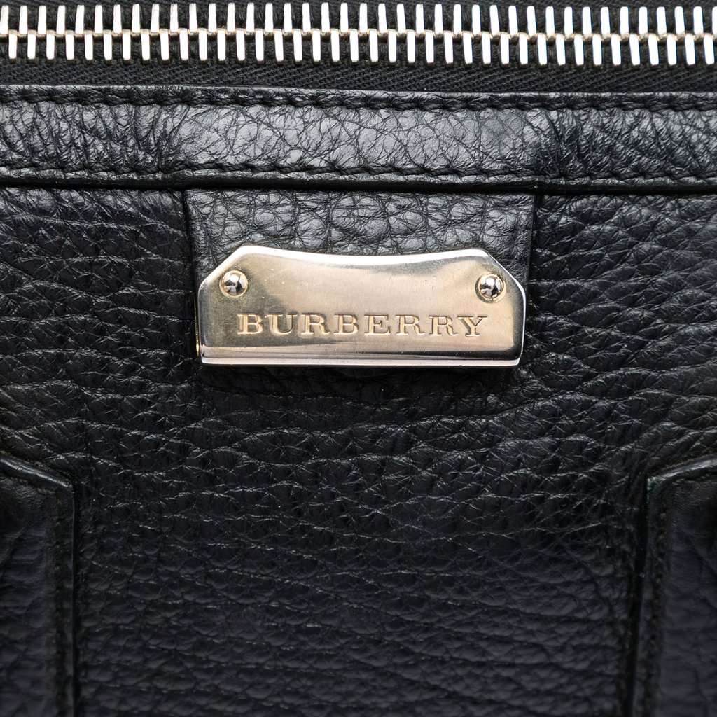 Burberry Small Heritage Grain Leather Gladstone Satchel Black Leather Very good condition - Box View