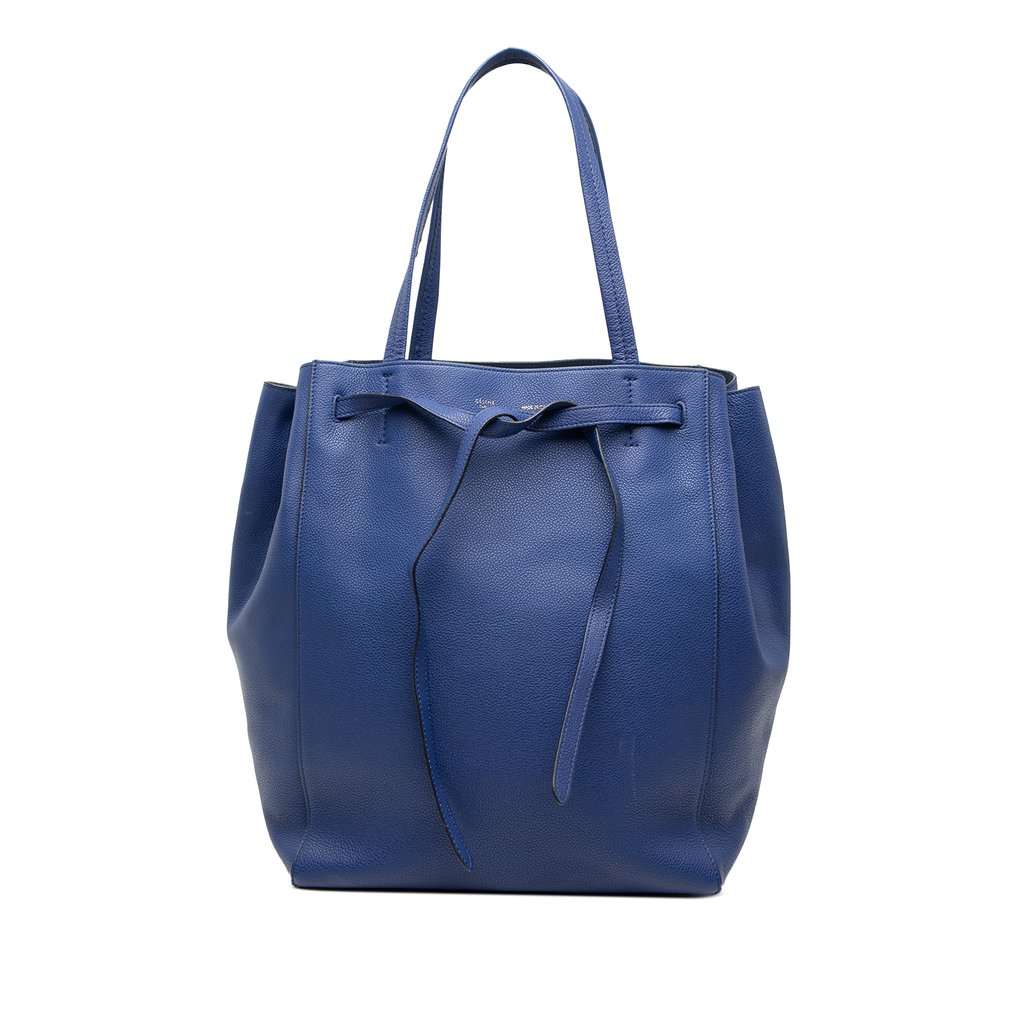 Celine Small Leather Phantom Cabas Tote Blue Leather Very good condition - Front View