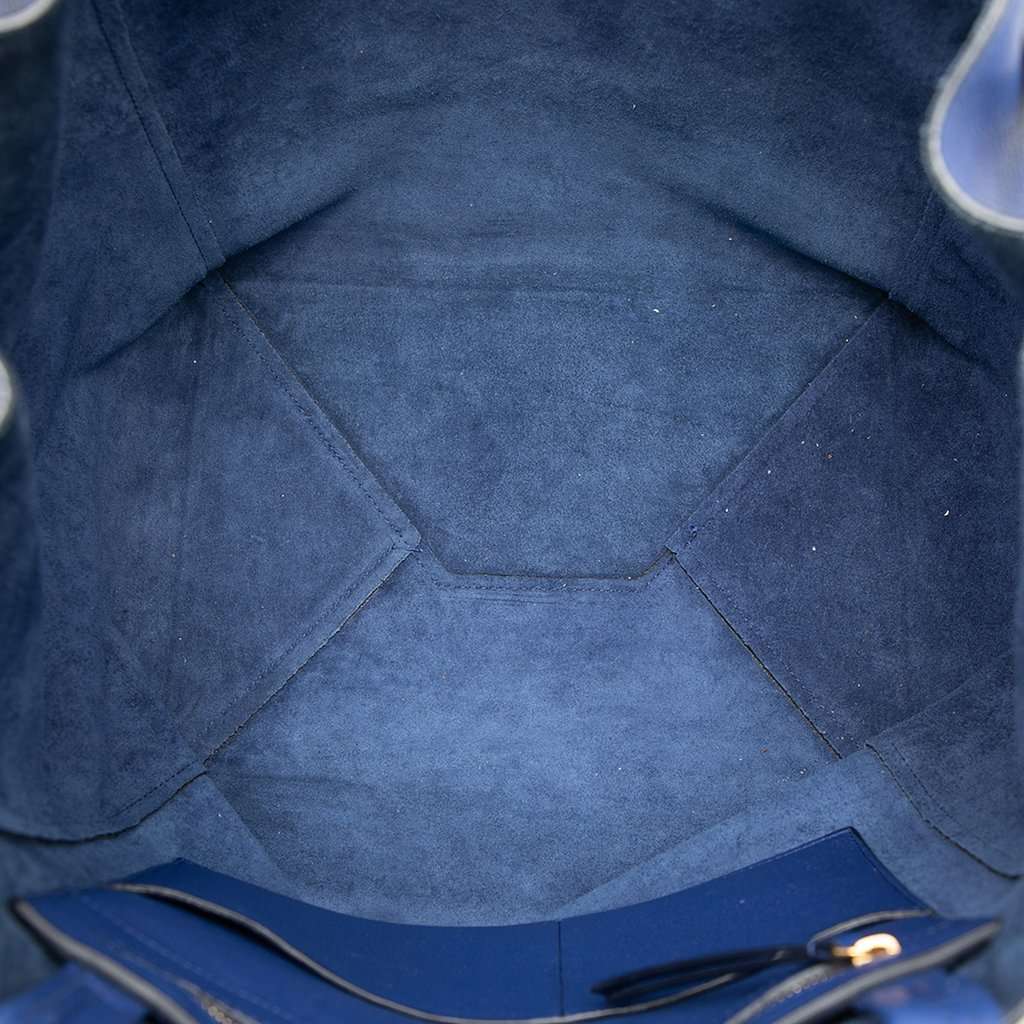 Celine Small Leather Phantom Cabas Tote Blue Leather Very good condition - Model View
