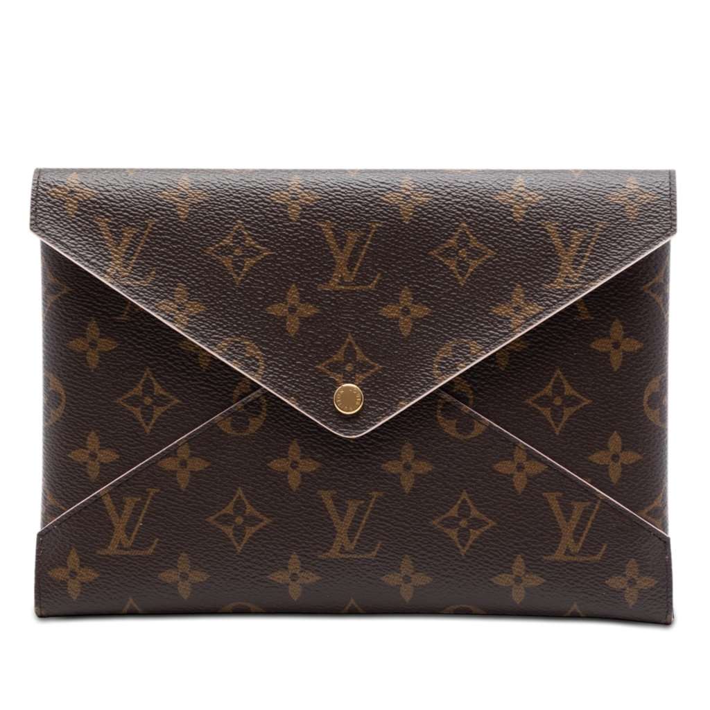 Louis Vuitton Monogram Pochette Kirigami GM Brown Very good - Front View
