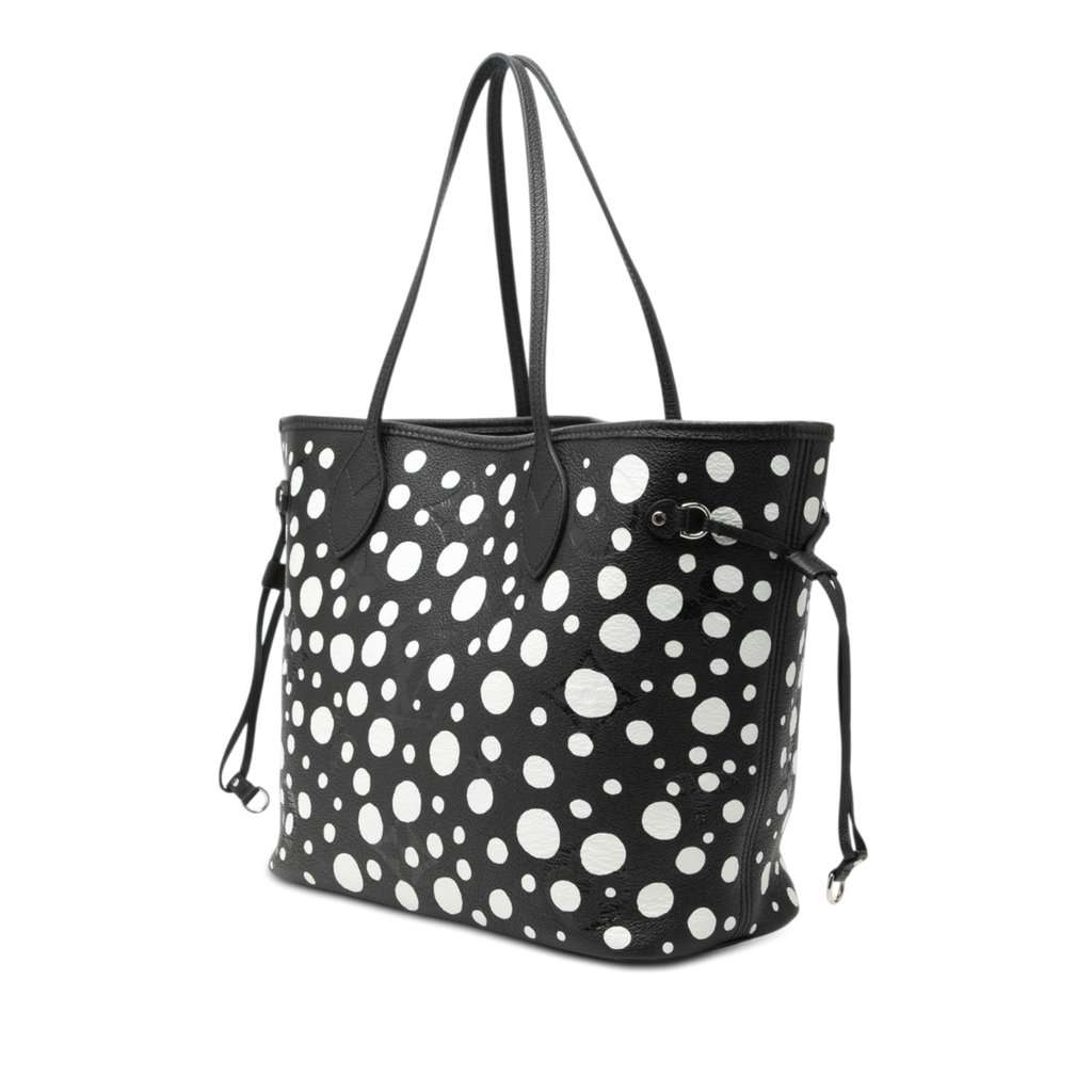 Louis Vuitton Yayoi Kusama Infinity Dots Monogram Empreinte Neverfull MM Black Leather Very good - Back View